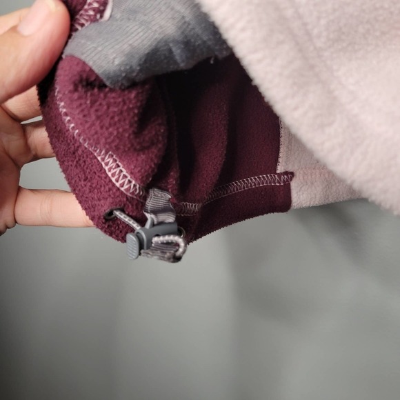 The North Face fleece jacket women's size M pink purple long sleeve zip up‎ - Picture 7 of 12